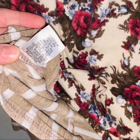 Umgee Tan/Cream Striped Oversized Knit Top - Picture 4 of 4